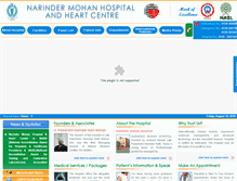 Tablet Screenshot of narindermohanhospital.net